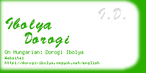 ibolya dorogi business card